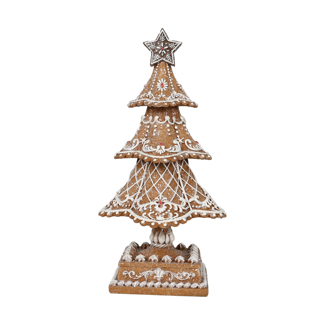 Elaborate Gingerbread Tiered Tree 32cm